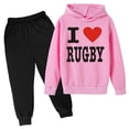 thumbnail image 1 of QHFBli Kids Football Star Hoodie Set,Graphic Long Sleeve Pullover Tops with Jogger Pants Classic Sweatsuit for Boys 13-14 Years, 1 of 3