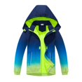 Zip Button Snap QHFBli Kids Girls Color Gradient Lining Jacket Zip & Snap Button Hooded ...