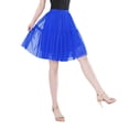 thumbnail image 1 of QHFBli Knee Length Petticoat 50S Vintage Underskirt 26inch Crinoline Petticoat Short, 1 of 4