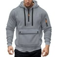 thumbnail image 1 of QHFBli Lightweight Men's Hoodie Mens Everyday Zip Up Hooded Sweatshirt Loose Fit Pullover With Multiple Pockets for Autumn Winter Comfort Wear GY2 XXXL, 1 of 4