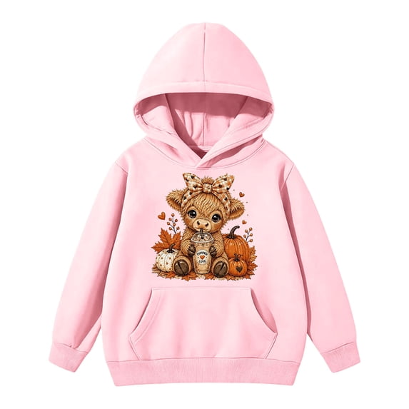 QHFBli Little & Big Girls Fall Graphic Hoodie Cozy Chaos Club Maple ...