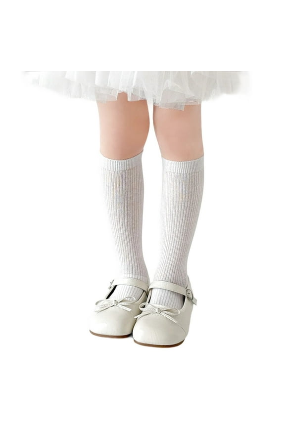 Little Girl Slouch Socks Cotton Socks Girls Long Crew Socks