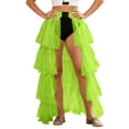 thumbnail image 1 of QHFBli Long Tulle Skirt,High Waisted Asymmetrical Ruffle Skirts for Women,Renaissance Fairy Concert Birthday Party, 1 of 4
