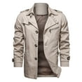 thumbnail image 1 of QHFBli Men's Denim Jacket with Pockets Men's Classic Denim Jacket Autumn Winter Coats Pure Color Breathable Outdoor Washed Coat for Casual Daily Wear White XXXXL, 1 of 4