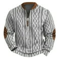 thumbnail image 1 of QHFBli Men's Loungewear Crewneck Sweatshirt 2024 Autumn Winter Men's Fashion Large Size Casual 3D Digital Print Knitted Sweater Fabric Half Zip Light Pink M, 1 of 2