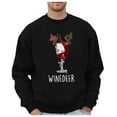 thumbnail image 1 of QHFBli Men's Pullover Sweatshirt Men's Christmas Glass Themed Casual Style Hoodless Crewneck Pullover Sweatshirt Long Sleeve Black L, 1 of 4