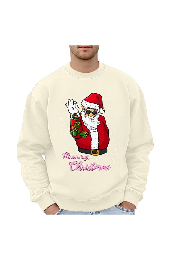 Men's Pullover Sweatshirt Men's Winter Fashion Casual Jacket Coat Daily Hoodless Sweatshirt For Any Occasion Comfortable Soft Light Yellow XXXL