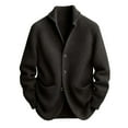 thumbnail image 1 of QHFBli Men's Shawl Collar Knitted Cardigan Sweater Winter Three Button Casual Business Wear Comfortable Soft, 1 of 3