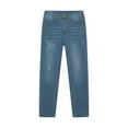 thumbnail image 1 of QHFBli Mens Baggy Jean Fashion Casual Pocket Waist Solid Color Slim Toe Jeans Pants, 1 of 9