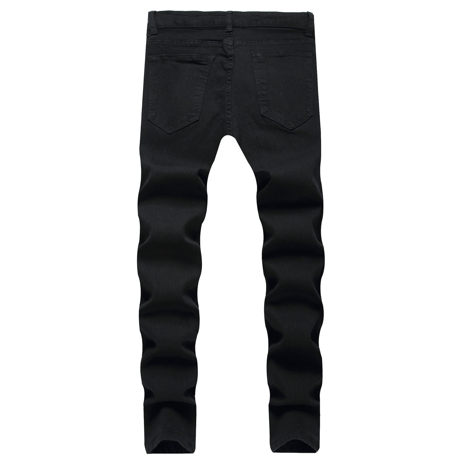 QHFBli Mens Baggy Jeans Slim Fit Straight Tube Retro Hop Pants Street ...