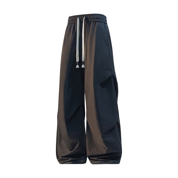 QHFBli Mens Baggy Sweatpants Elastic Waist Drawstring Wide Leg Sweatpants Casual Loose Baggy Joggers with Pockets