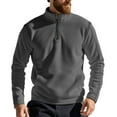 thumbnail image 1 of QHFBli Mens Casual Crewneck Sweatshirt Men's Hoodless Half Zip Stand Collar Casual Loose Fit Business Casual Sports Sweatshirt for Grey S, 1 of 9
