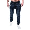 thumbnail image 1 of QHFBli Mens Classic Slim Fit Stretchy Jeans for Men Flex Denim Pants Ripped Designer, 1 of 9