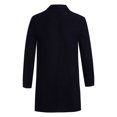 thumbnail image 1 of QHFBli Mens Double Breasted Trench Coat Men's Autumn Winter Slim Fit Long Sleeve Trench Coat Button Front Suit Jacket Top Black S, 1 of 5
