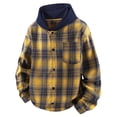 thumbnail image 1 of QHFBli Mens Flannel Hoodie Shirts Casual Button Down Plaid Shirt Jackets for Men Long Sleeve Stylish Hooded with Pocket, 1 of 4