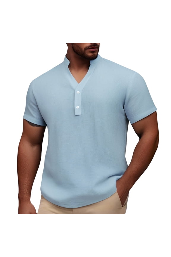 Mens Golf Polo Shirts Short Sleeve Casual Banded Bottom Stretch Classic Fit Solid Knit T-Shirts