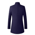 thumbnail image 1 of QHFBli Mens Long Trench Coat Men's Formal Trench Fit Prom Jacket Suit Lengthened Stand Collar Banquet Coats Solid Color Long Navy XXL, 1 of 4