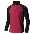 thumbnail image 1 of QHFBli Mens Quarter Zip Pullover Quilted Sweatshirt Knit Long Sleeve Sweater Half Zip Polo Sweatshirts with Pocket, 1 of 2