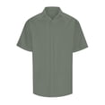 thumbnail image 1 of QHFBli Mens Short Sleeve Dress Shirts Solid Color Regular Fit Shirt Casual Button Down Business Shirts with Pocket, 1 of 7
