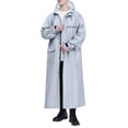thumbnail image 1 of QHFBli Mens Trench Coat Men's Anorak Unisex Raincoat Full Body Poncho Lightweight Rain Gear For Outdoor Activities Grey XL, 1 of 3