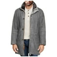 thumbnail image 1 of QHFBli Mens Trench Coat for Winter Men's Medium Length Anorak Coat Jacket Windproof Outdoor with Hood for Grey M, 1 of 5
