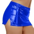thumbnail image 1 of QHFBli Metallic Bodycon Mini Skirt - High Shine Silver Party Wear, Liquid Sexy Tight Pencil Skirt for Women, 1 of 4