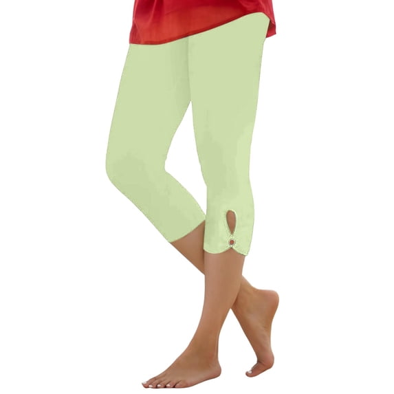 QHFBli Moisture Wicking Leggings High Waist Cropped Yoga Pants for Women Summer Dressy Capris Comfy Stretchy Workout Leggings