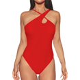 thumbnail image 1 of QHFBli One Piece Swimsuit for Women Asymmetrical Bathing Suit Adjustable Straps Cutout, 1 of 4