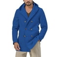 thumbnail image 1 of QHFBli Regular Fit Mens Trench Coat Men's Classic Double Hooded Anorak Coat Winter Warm Heavyweight Windbreaker with Blue XXXL, 1 of 9