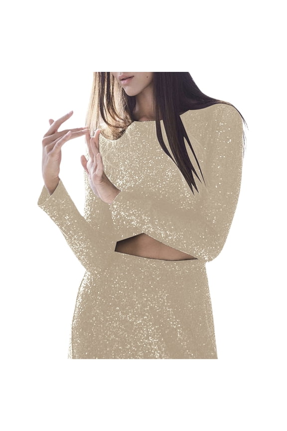 Sequin Skirt for Women Low Waist Disco Dresses Skirt Sparkle Glitter Party Night Flowy Long Maxi Skirt