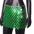 thumbnail image 1 of QHFBli Sexy Metallic Chain Top for Women - Sequin Rhinestone Backless Crop Outfit Sparkly EDM Party Club Night Tank Shirt, 1 of 4