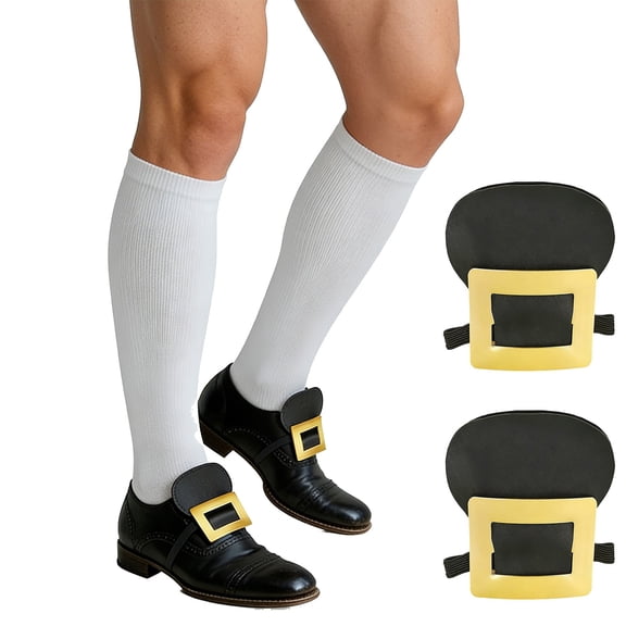 QHFBli Shoe Buckle - Perfect Historical Shoe Buckles Costume Accessory for Pilgrim and Fancy Dress, Historical Dress Up Accessories