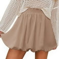 thumbnail image 1 of QHFBli Shorts for Women Ruffled High Waisted Short with Pockets Casual Mini Skirts Going Out Cute Skirts, 1 of 6