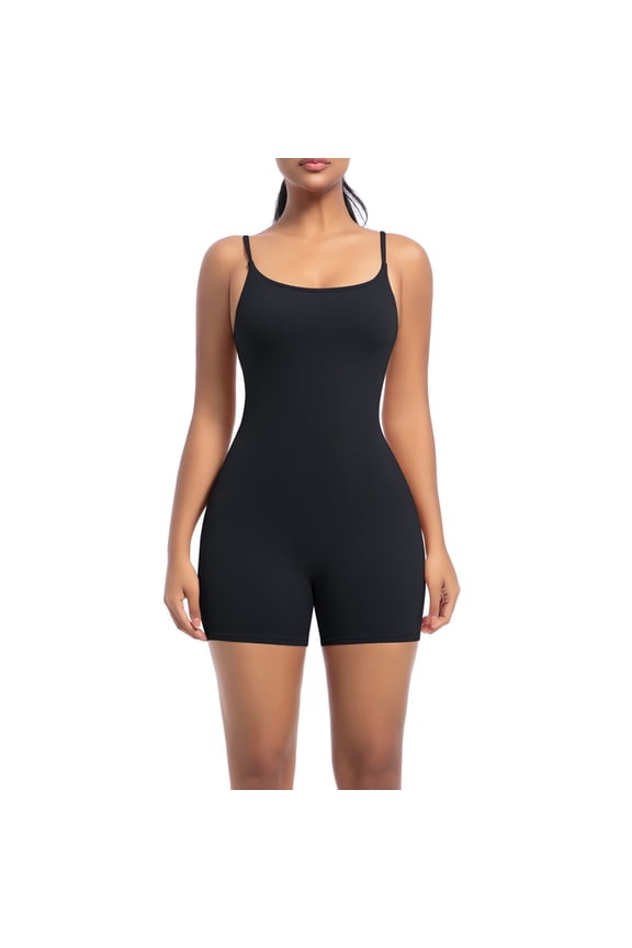 Sleeveless Flare Jumpsuits for Women Sexy Backless Bodycon V Back Scrunch Yoga Rompers Seamless Workout Bodysuit