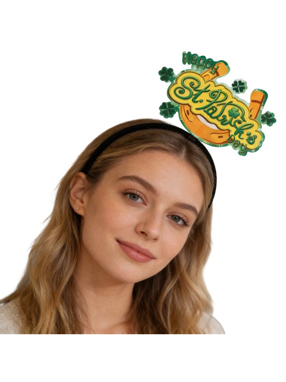 St. Patrick's Day Headbands, St. Patrick's Day Party Supplies Party Favors, Irish-themed Headband Photo Booth Props Accessories for Saint Patrick's Day
