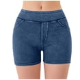 thumbnail image 1 of QHFBli Summer Shorts for Women Lightweight High Rise Bike Shorts Lifting Tummy Control Ruched Booty Yoga Short Pants, 1 of 7