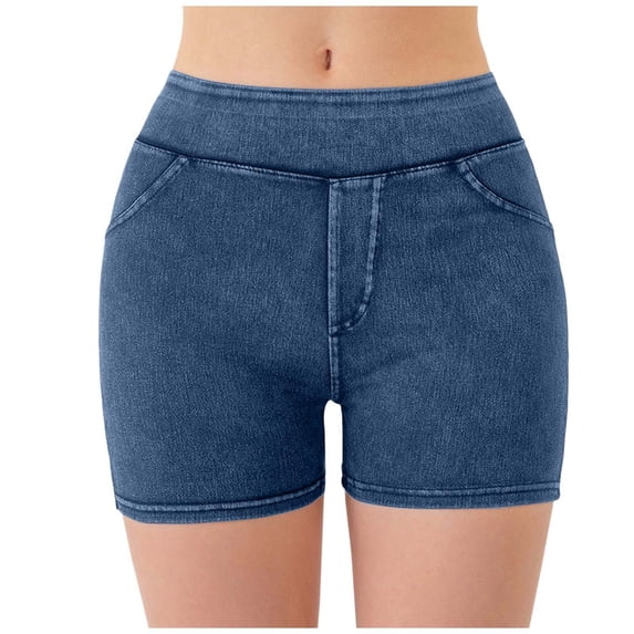 QHFBli Summer Shorts for Women Lightweight High Rise Bike Shorts Lifting Tummy Control Ruched Booty Yoga Short Pants