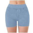 thumbnail image 1 of QHFBli Summer Shorts for Women Lightweight High Rise Bike Shorts Lifting Tummy Control Ruched Booty Yoga Short Pants, 1 of 7