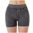 thumbnail image 1 of QHFBli Summer Shorts for Women Lightweight High Rise Bike Shorts Lifting Tummy Control Ruched Booty Yoga Short Pants, 1 of 7