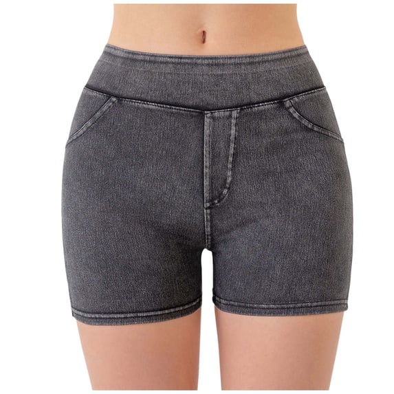 QHFBli Summer Shorts for Women Lightweight High Rise Bike Shorts Lifting Tummy Control Ruched Booty Yoga Short Pants