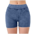 thumbnail image 1 of QHFBli Summer Shorts for Women Lightweight High Rise Bike Shorts Lifting Tummy Control Ruched Booty Yoga Short Pants, 1 of 7