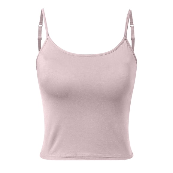 QHFBli Tank Top for Women with Built in Bra 2305 Summer Slim Sexy Camisole Tops Casual Comfy Yoga Workout Padded Tank Shirts