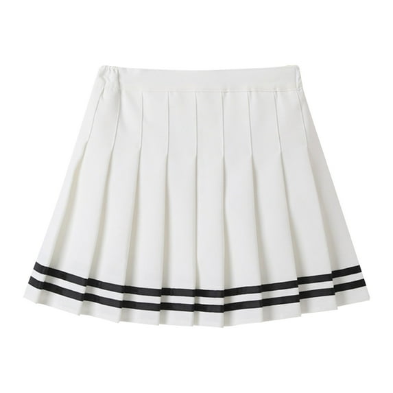 QHFBli Toddler Baby Girls Pleated Skirt Elastic Waist School Uniform Mini Short Skirt 18-24 Months