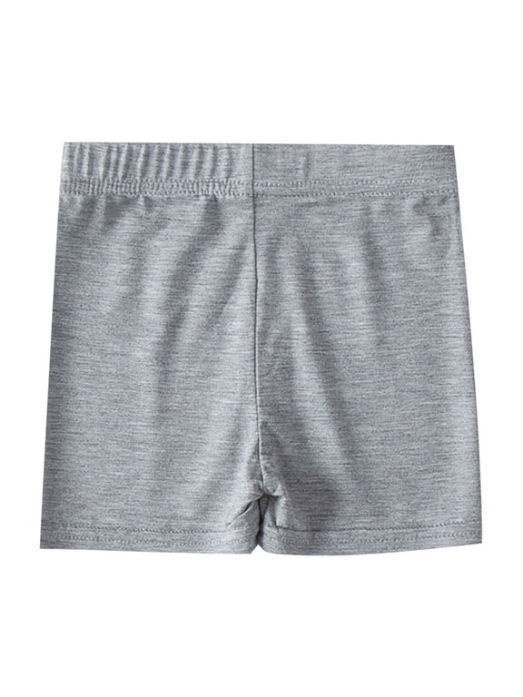 Toddler Girls Ice Silk Undershorts, Lightweight Modal Anti Exposure Safety Shorts, Kids 3 Inch Summer Layering Bike Shorts Grey 6-7 Years