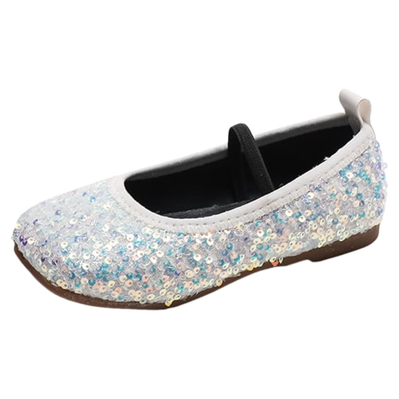 QHFBli Toddler Girls Little Kid Ballet Front Ribbon Bows Flats Mary Jane Party Dress Shoes