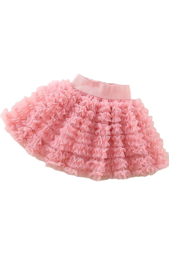 Toddler Girls Tutu Skirts Layered Tulle Princess Dresses Soft Elastic Waist Baby Birthday Dance Party Pettiskirt