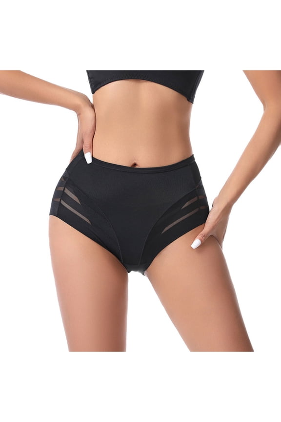 Tummy Control Thong Shapewear for Women Mid High Waisted Body Shaper Underwear Lace Shaping Thong Girdle Panties