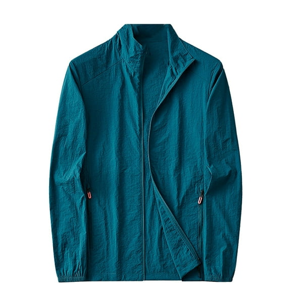 QHFBli Vintage Men's Casual Jacket Men's Lightweight Casual Jacket Loose Fit Outdoor Daily Wear Spring Summer Fall Non Stretch Machine Washable Comfortabl