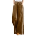 thumbnail image 1 of QHFBli Wide Leg Linen Pants for Women Summer Flowy High Waisted Beach Palazzo Trousers, 1 of 5