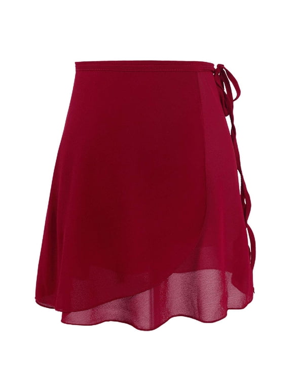 Women Chiffon Wrap Ballet Dance Skirt Ballet Wrap Skirts Sheer Chiffon Dance Over Scarf for Leotards